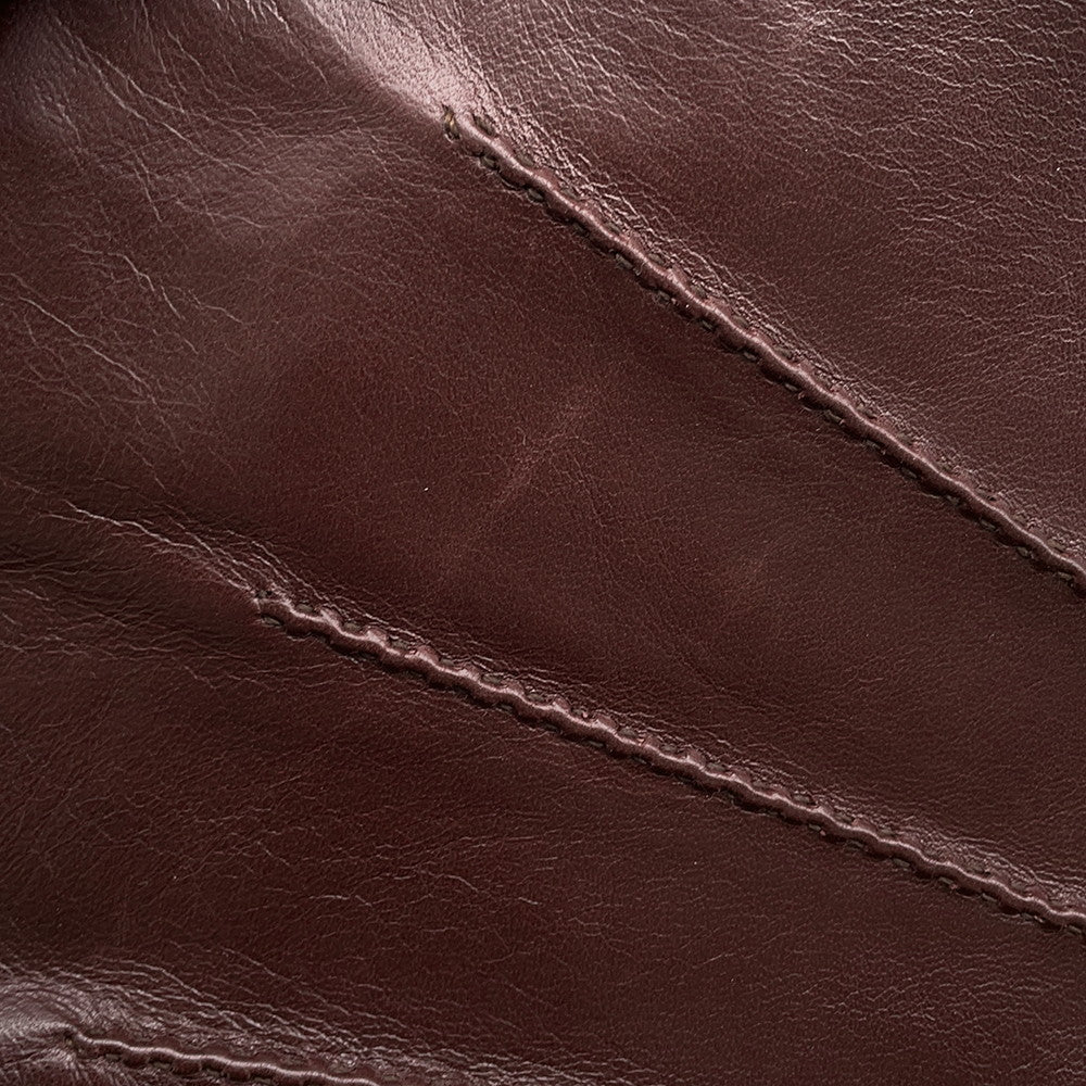 HERMES Tudu Shoulder Bag Bordeaux Leather