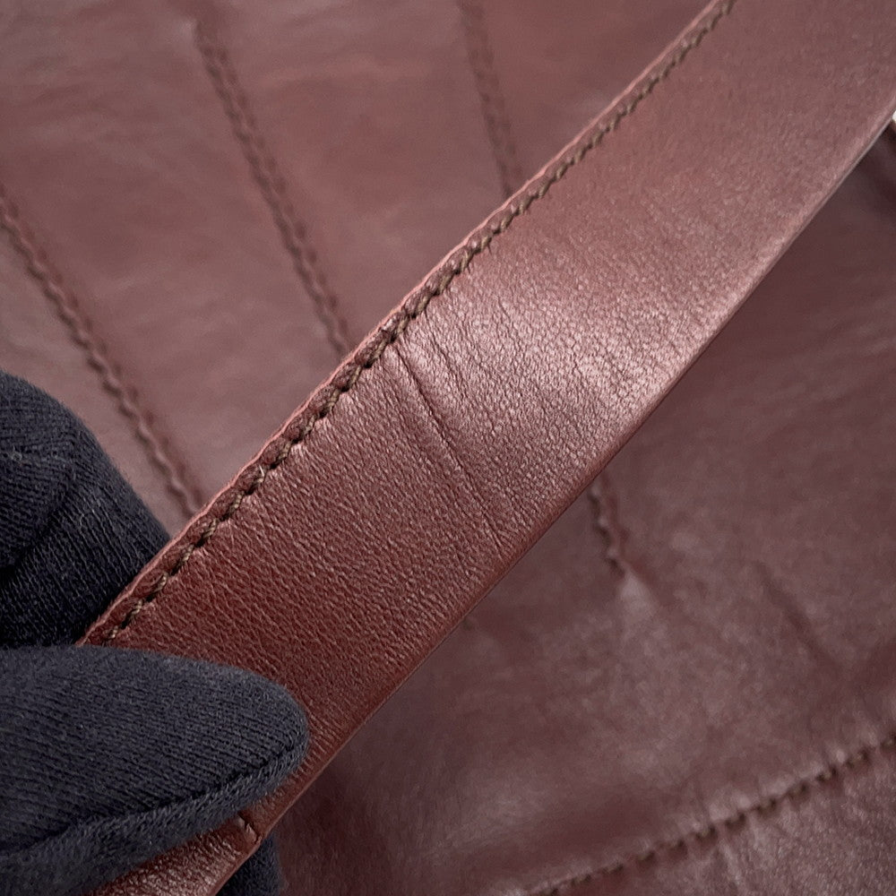 HERMES Tudu Shoulder Bag Bordeaux Leather