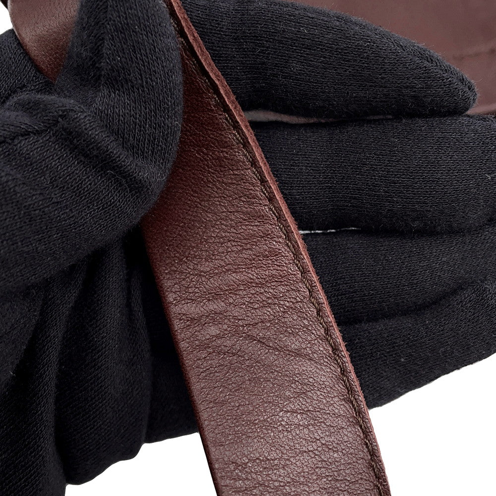HERMES Tudu Shoulder Bag Bordeaux Leather