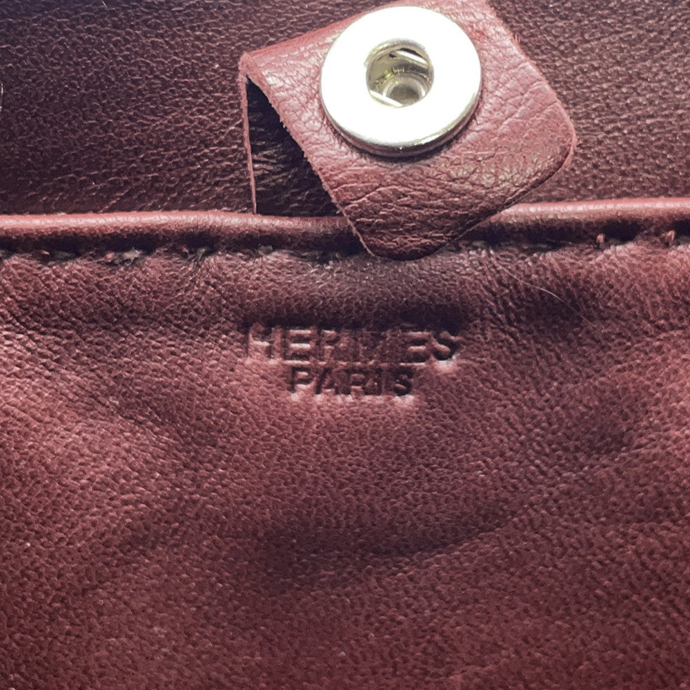 HERMES Tudu Shoulder Bag Bordeaux Leather