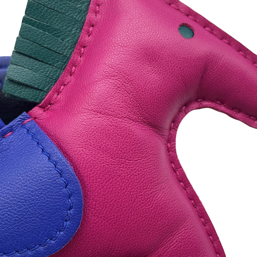 HERMES Rodeo Rose Purple/Blue Electric/Malachite Lambskin Size MM