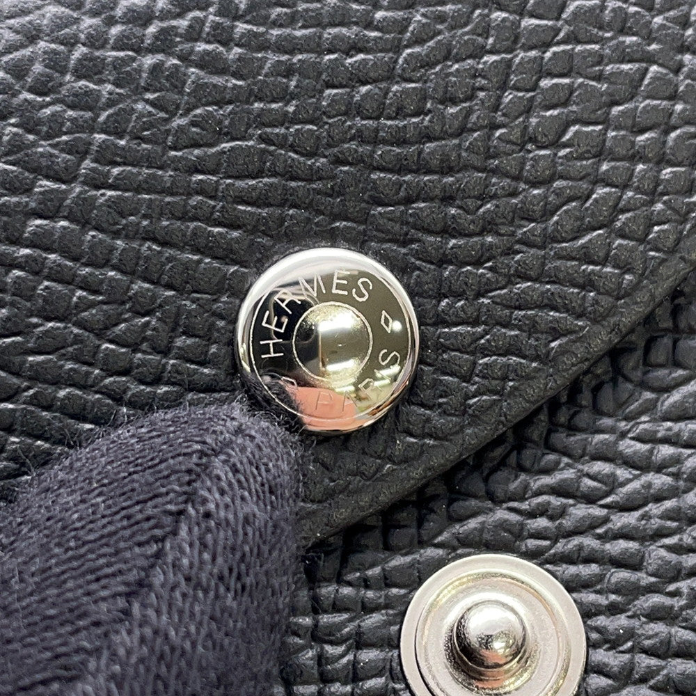 HERMES Calvi Duo Black Epsom