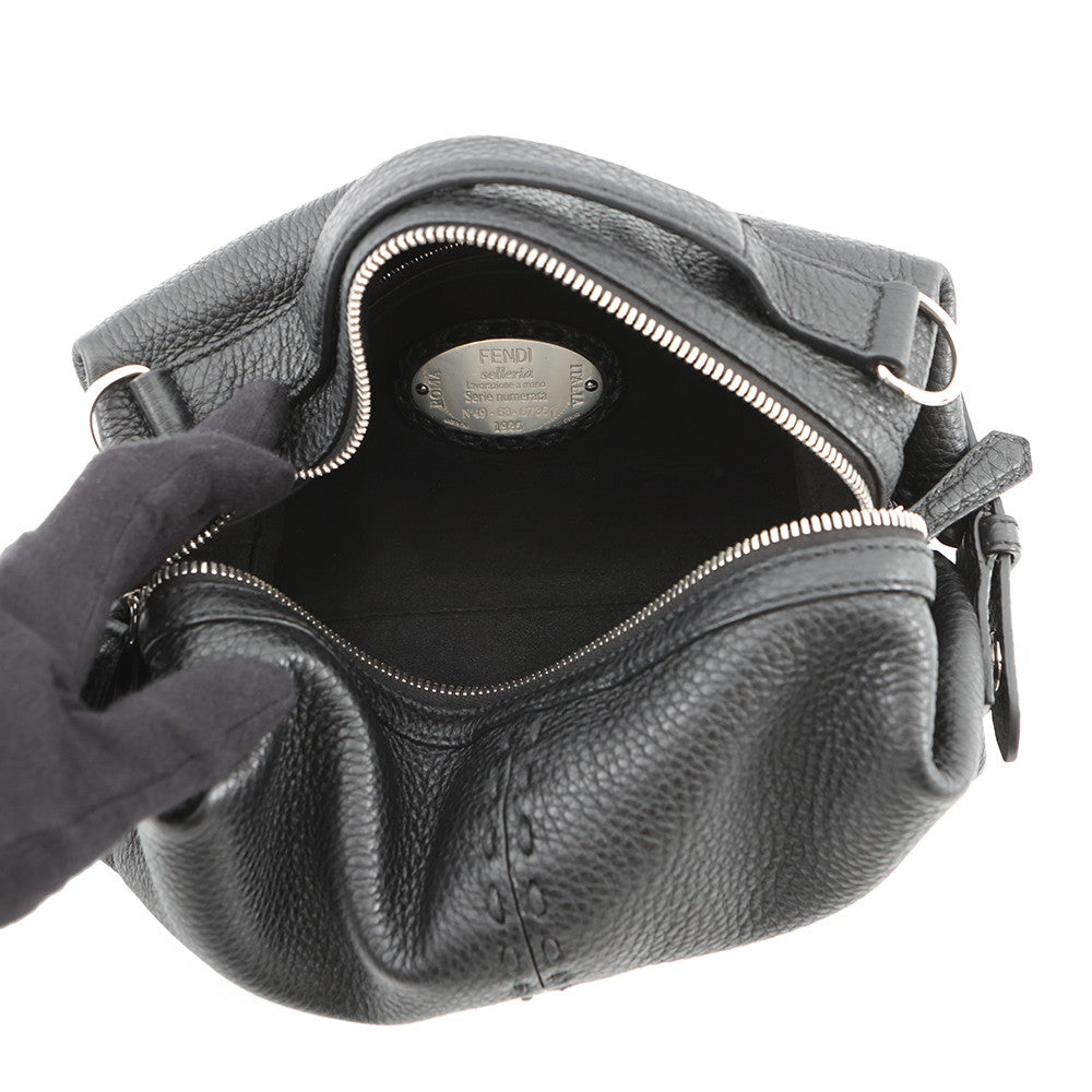 FENDI Selleria Siesta Black7VA639ARLZF0GXN Calf Leather Size Small