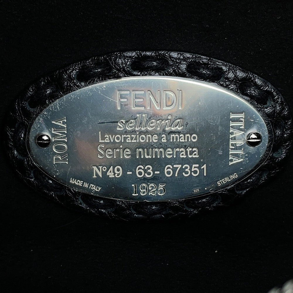 FENDI Selleria Siesta Black7VA639ARLZF0GXN Calf Leather Size Small