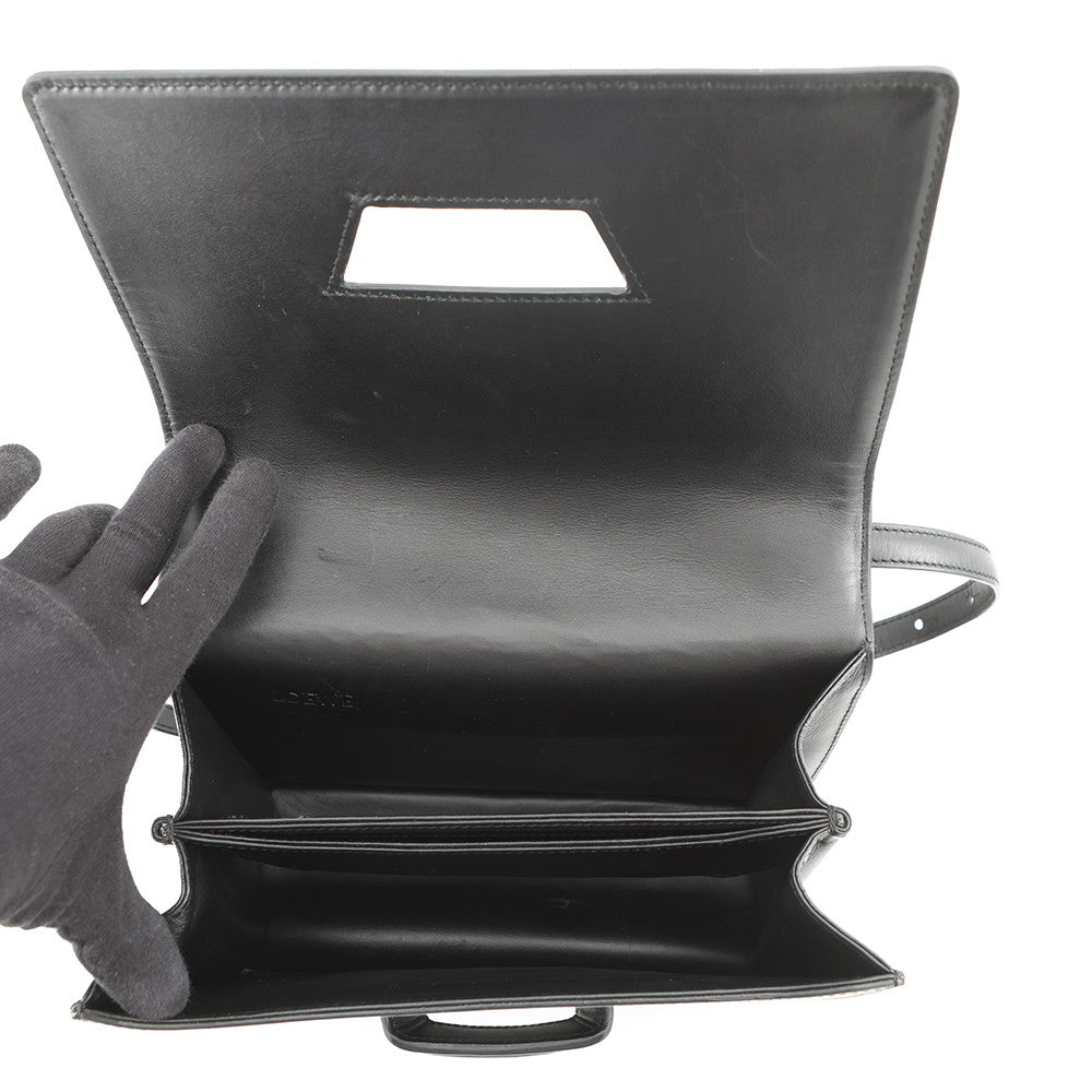 LOEWE Barcelona Stars Shoulder Bag Black302.30EM15 Leather