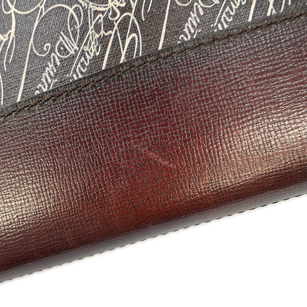 Berluti Musette Toile Marbouf Messenger Bag Brown Leather