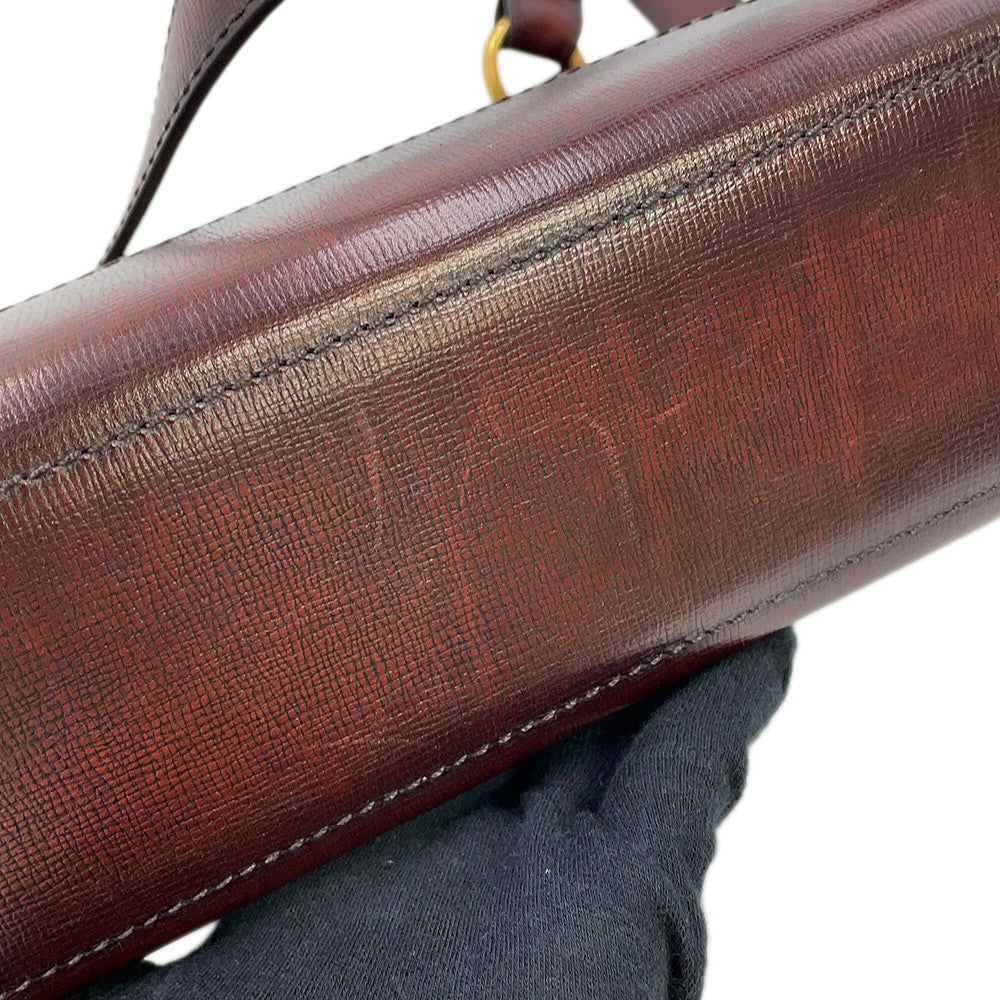 Berluti Musette Toile Marbouf Messenger Bag Brown Leather