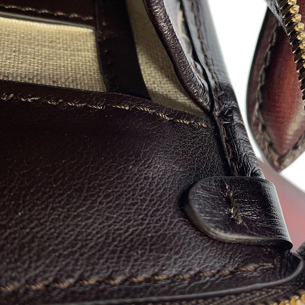 Berluti Musette Toile Marbouf Messenger Bag Brown Leather