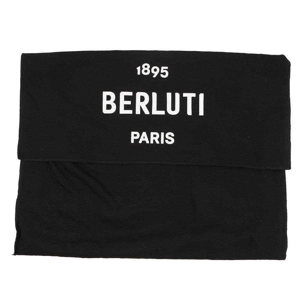 Berluti Musette Toile Marbouf Messenger Bag Brown Leather