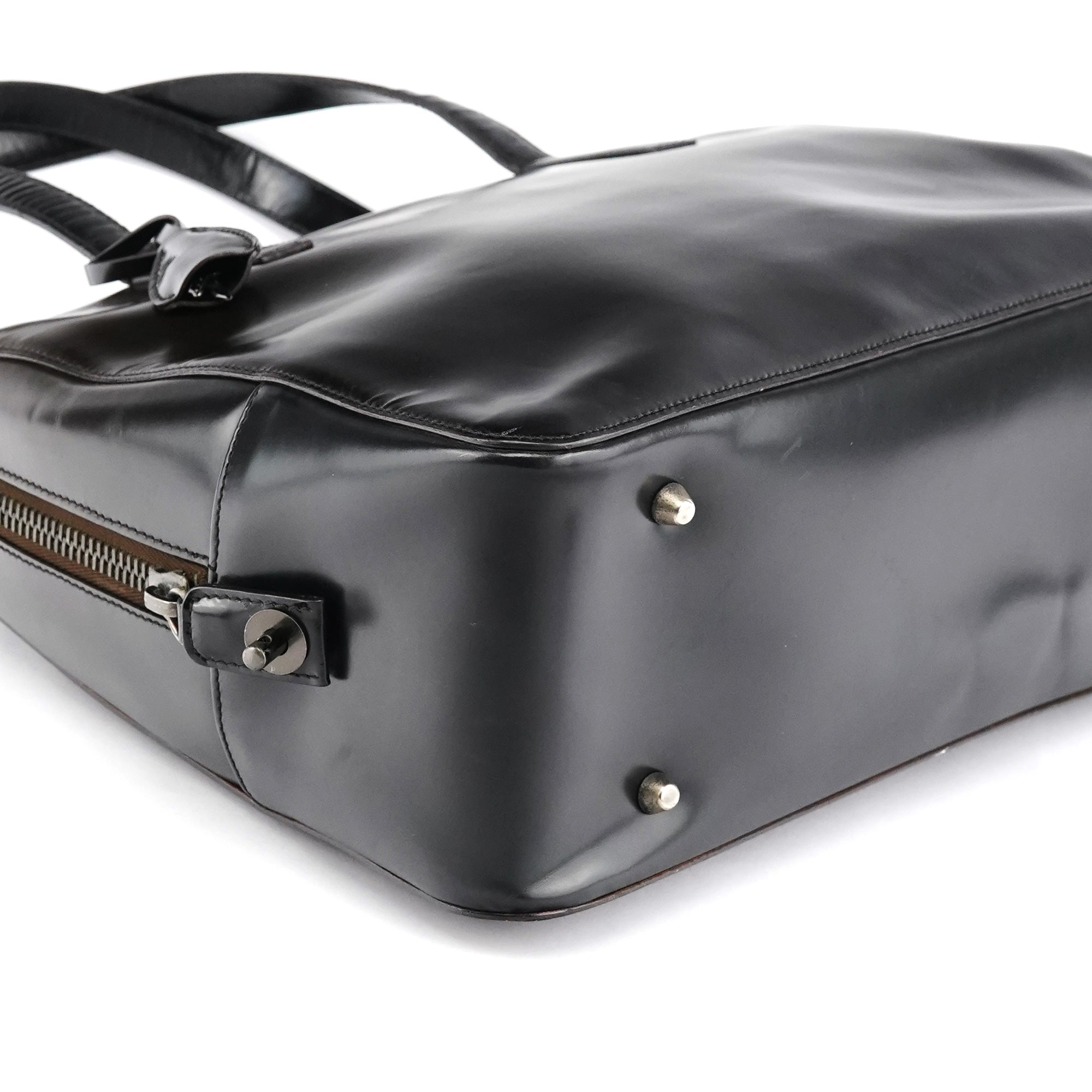 Dark Brown Spazzolato Tote Bag