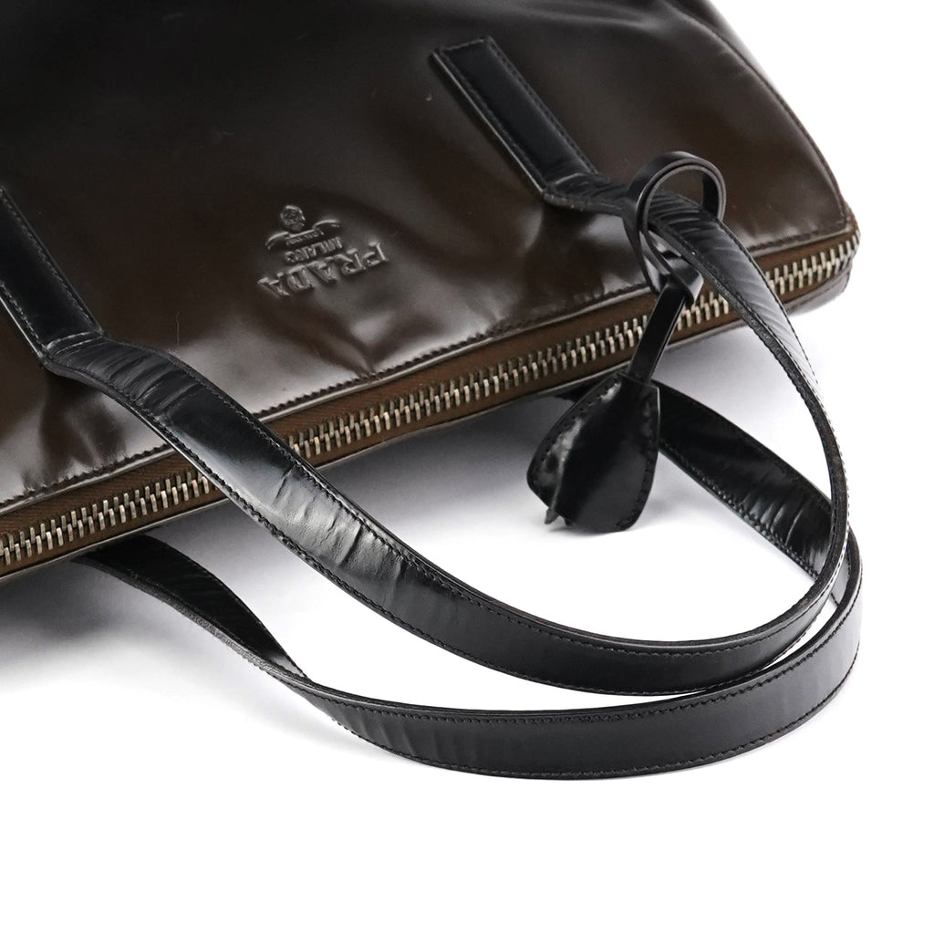 Dark Brown Spazzolato Tote Bag