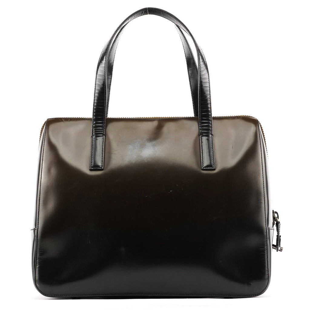 Dark Brown Spazzolato Tote Bag