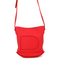 Delvaux Bread Shoulder Bag Red Leather