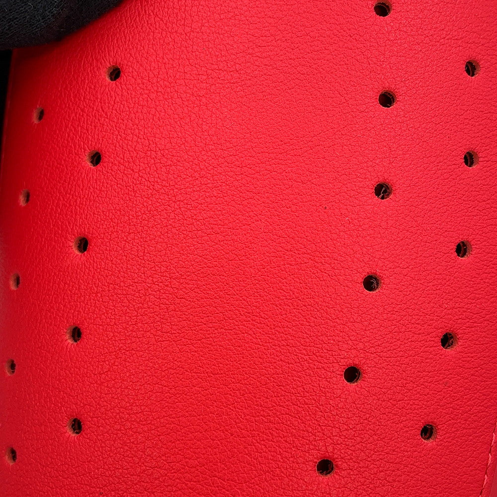 Delvaux Bread Shoulder Bag Red Leather