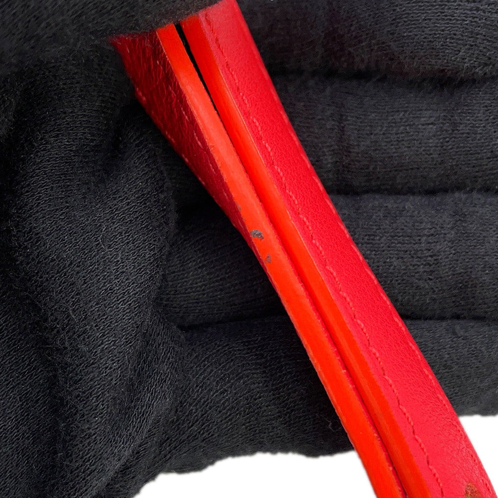 Delvaux Bread Shoulder Bag Red Leather