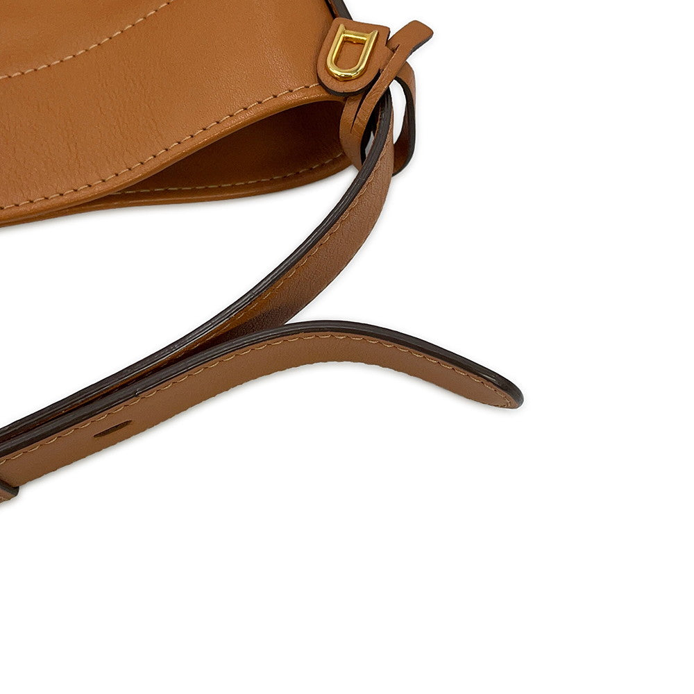 Delvaux Pan Serpique Shoulder Bag Brown Leather