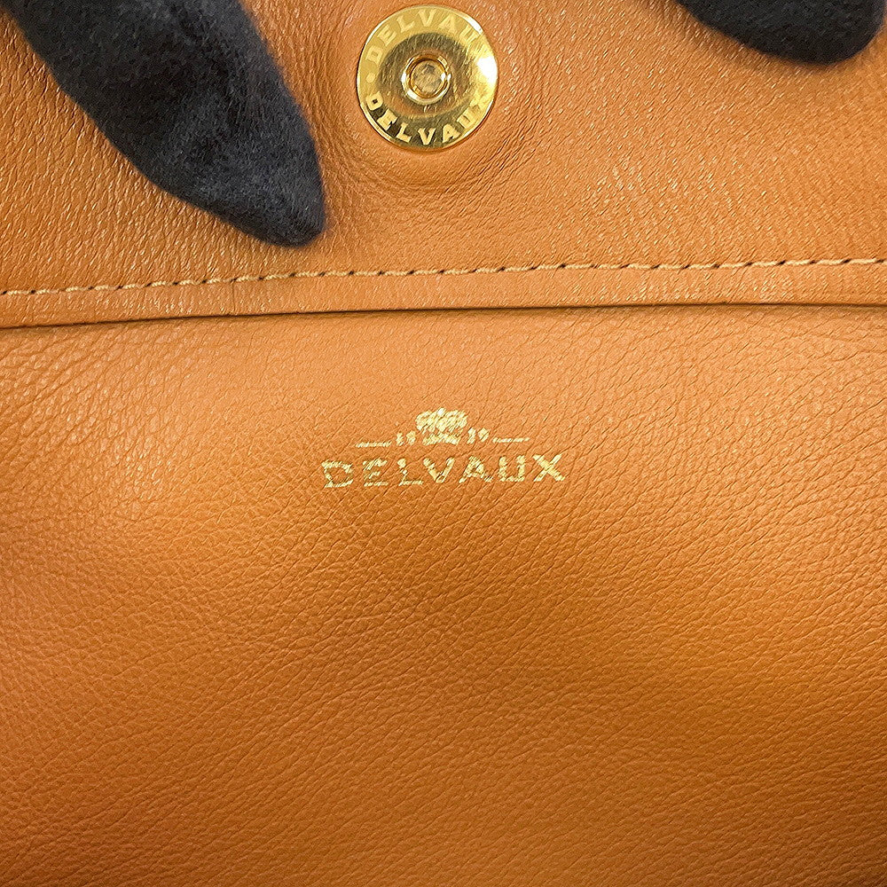 Delvaux Pan Serpique Shoulder Bag Brown Leather