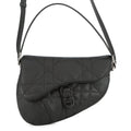 Dior Maxi Canage Saddle Twin Shoulder Bag Black1ADPO306MNE_H00N Calf Leather