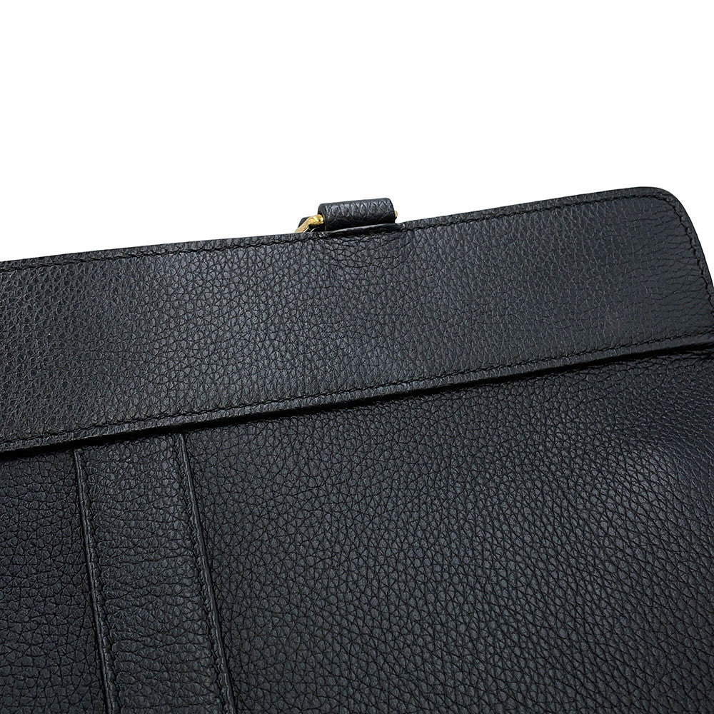 CELINE Cabas de France 2-way Bag Black192663CRE.38NO Grained CalfLeather Size Medium