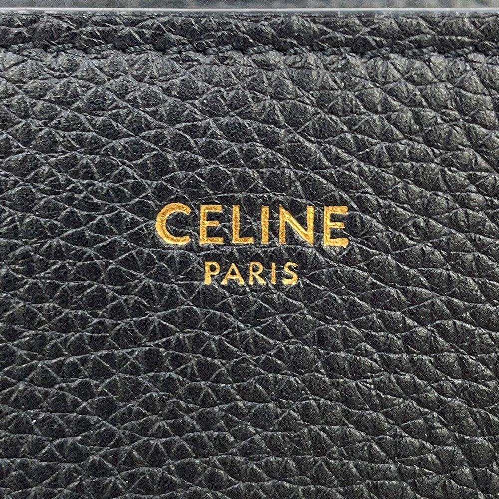 CELINE Cabas de France 2-way Bag Black192663CRE.38NO Grained CalfLeather Size Medium