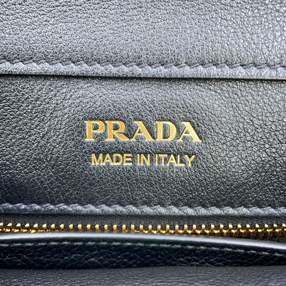 PRADA Logo Handbag Black1BG533_2CYS_F0002_V_OOO Soft Grain Leather Size Medium