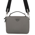 PRADA Brique 2way Shoulder Bag Gray1VH069_9Z2_F0K44 Saffiano LeatherLeather