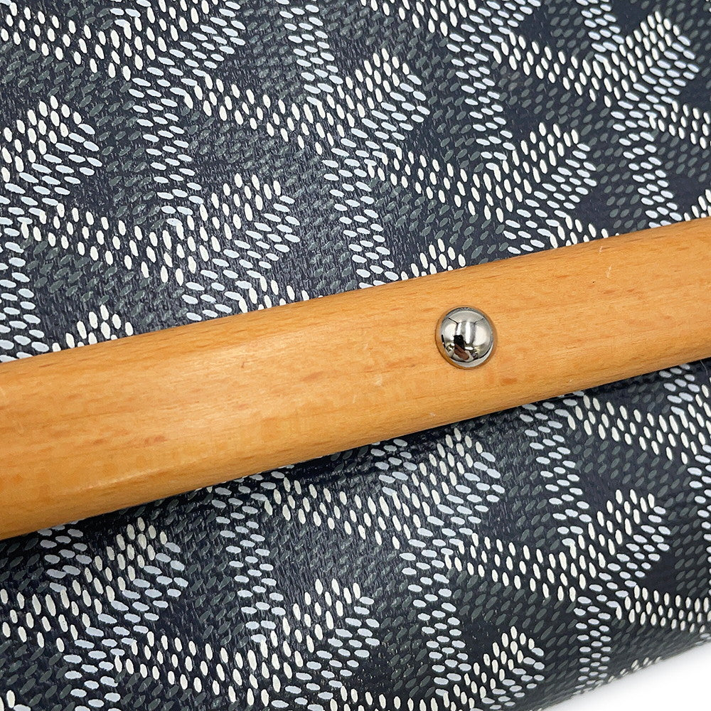 GOYARD Monte Carlo Clutch Bag Gray PVC Leather