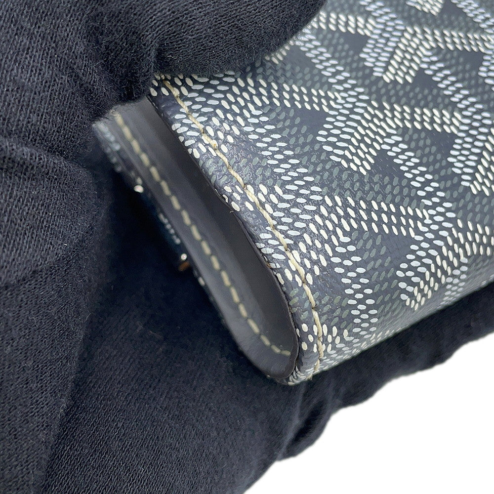 GOYARD Monte Carlo Clutch Bag Gray PVC Leather