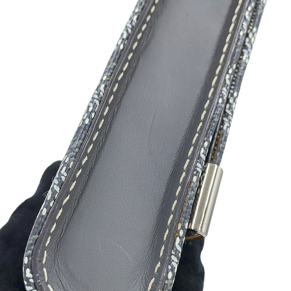 GOYARD Monte Carlo Clutch Bag Gray PVC Leather