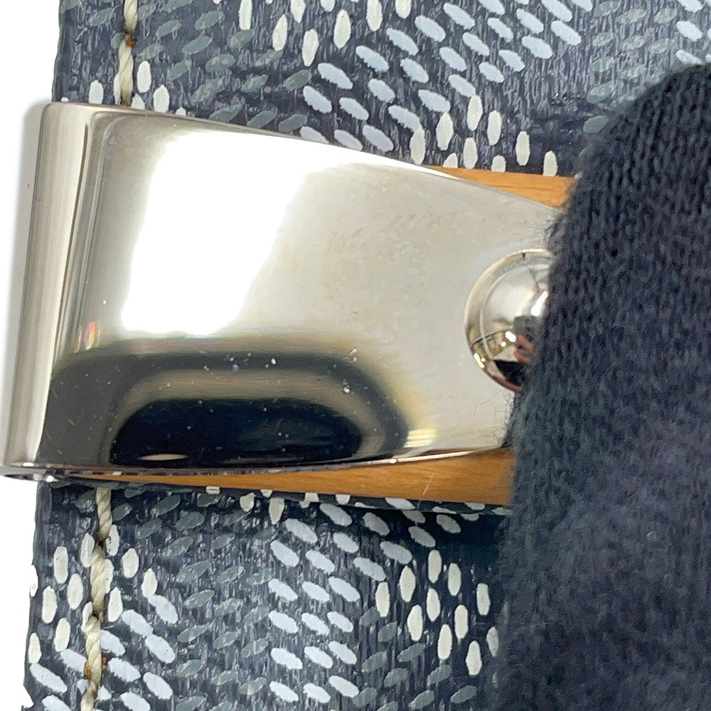 GOYARD Monte Carlo Clutch Bag Gray PVC Leather