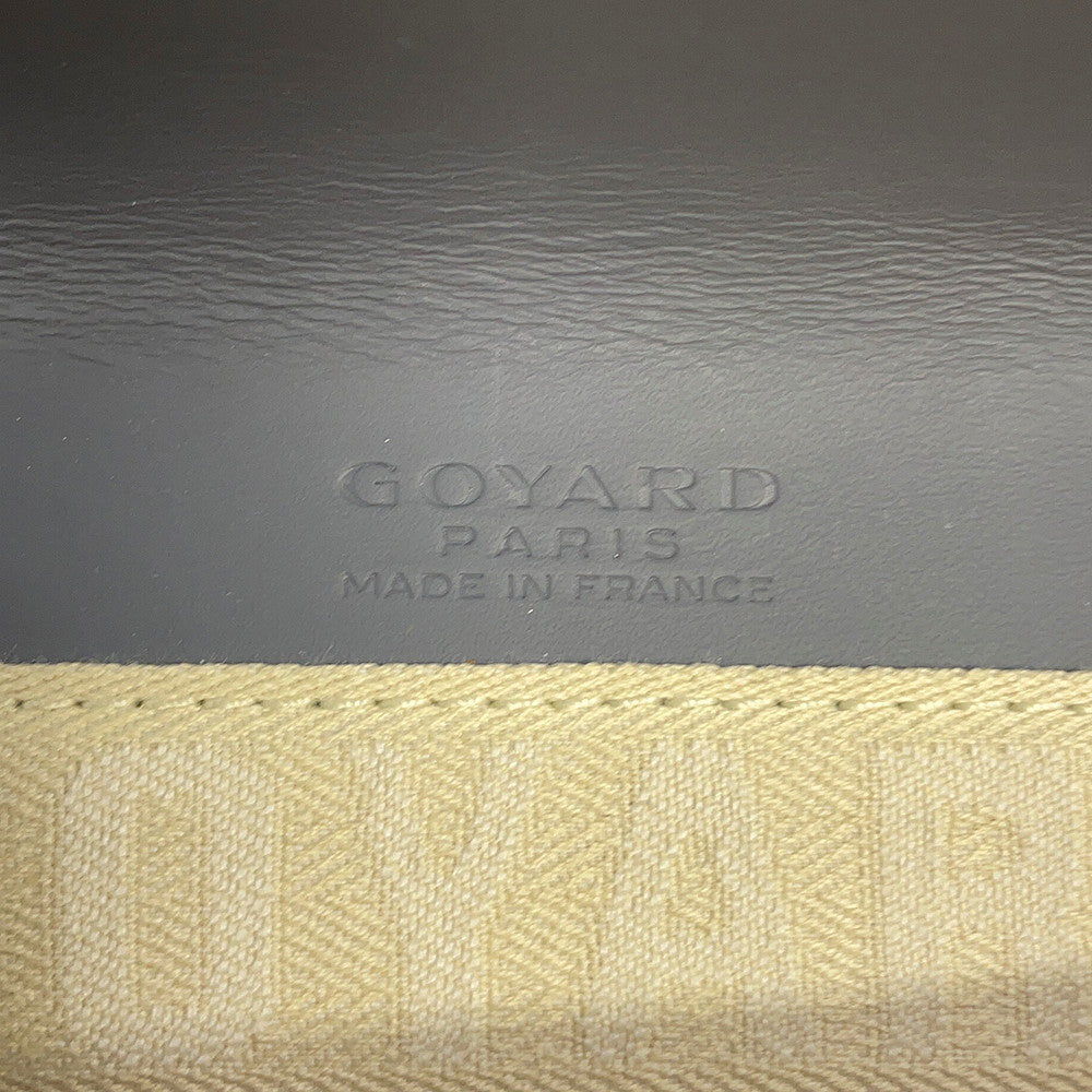 GOYARD Monte Carlo Clutch Bag Gray PVC Leather