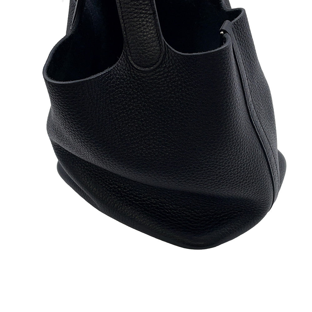 HERMES Picotin Lock Black Taurillon Clemence Size MM