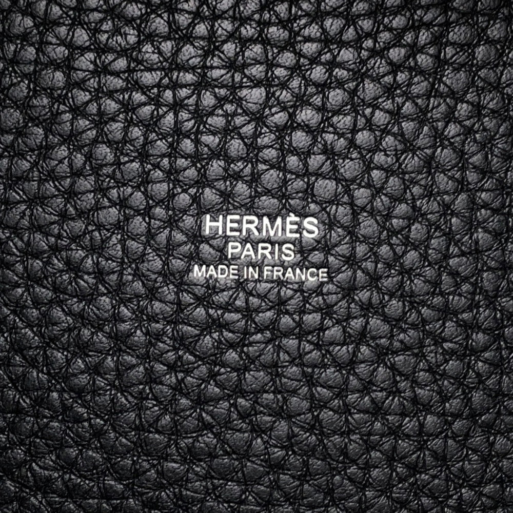 HERMES Picotin Lock Black Taurillon Clemence Size MM