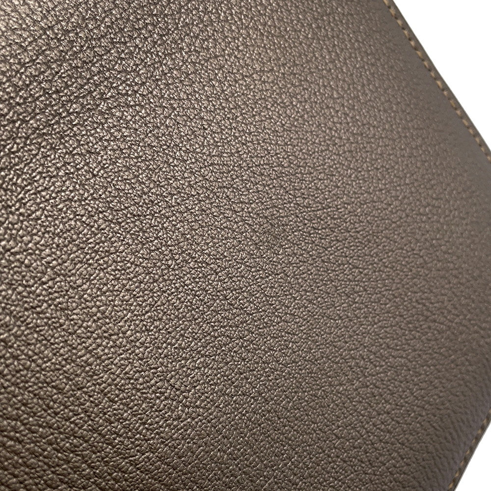 HERMES Envelope Shoulder Bag Gold Chevre Myzore Goatskin