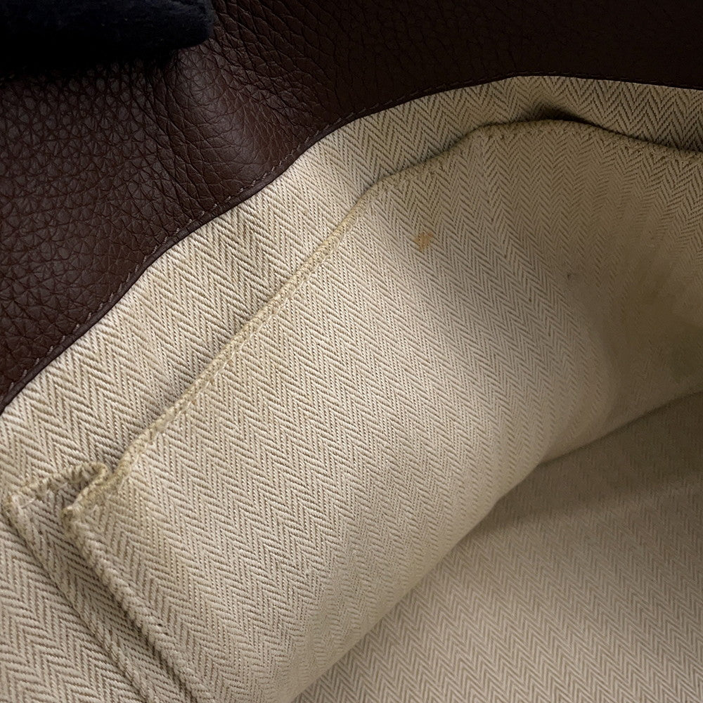 HERMES Sack Alfred Taupe Grey Taurillon Clemence Size 35