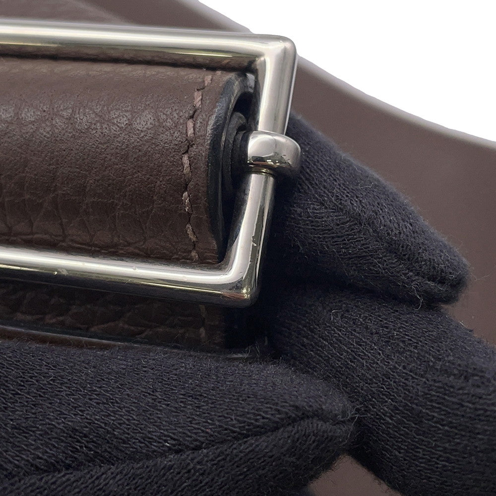 HERMES Sack Alfred Taupe Grey Taurillon Clemence Size 35