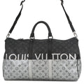 LOUIS VUITTON Keepall Bandouliere Noir/SilverM43817 Monogram Eclipse Split Size 50