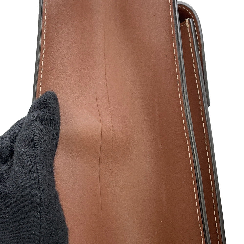 BURBERRY Pocket Bag 2WAY Bag Natural/Malt Brown8039362 Canvas Leather Size Medium