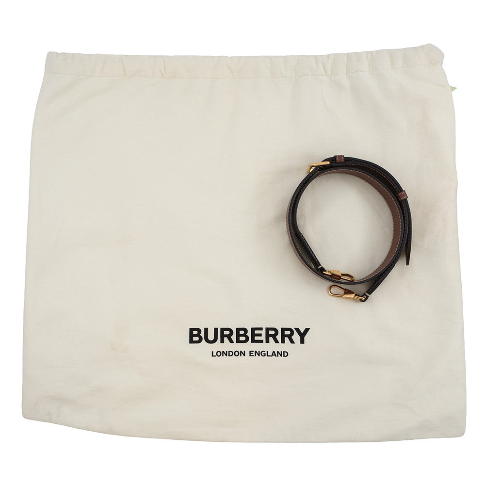BURBERRY Pocket Bag 2WAY Bag Natural/Malt Brown8039362 Canvas Leather Size Medium
