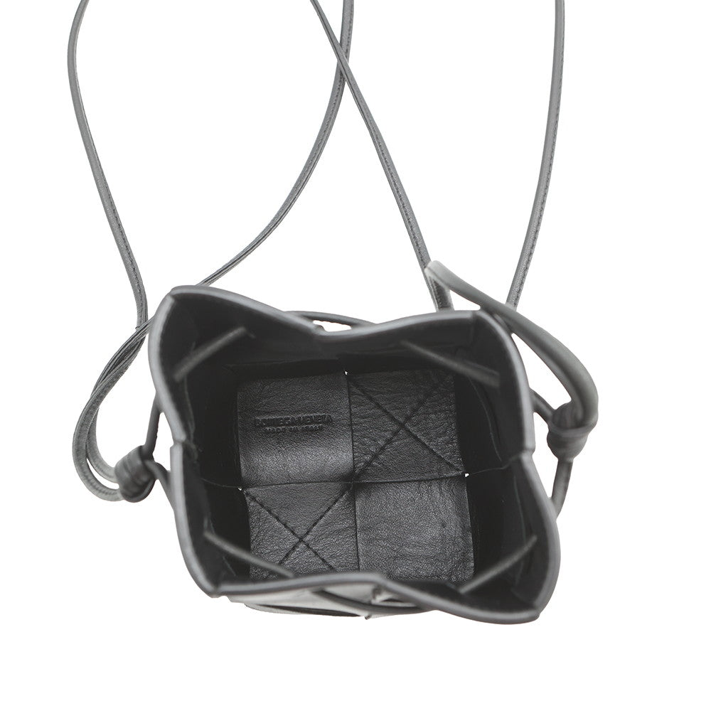 Bottega Veneta INTRECCIATO Cassette Bucket Bag Black680217VCQC48425 Lambskin Size Mini