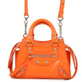 BALENCIAGA neoclassic city Orange638527 Croco embossed leather Size Nano