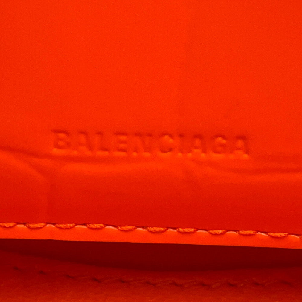 BALENCIAGA neoclassic city Orange638527 Croco embossed leather Size Nano