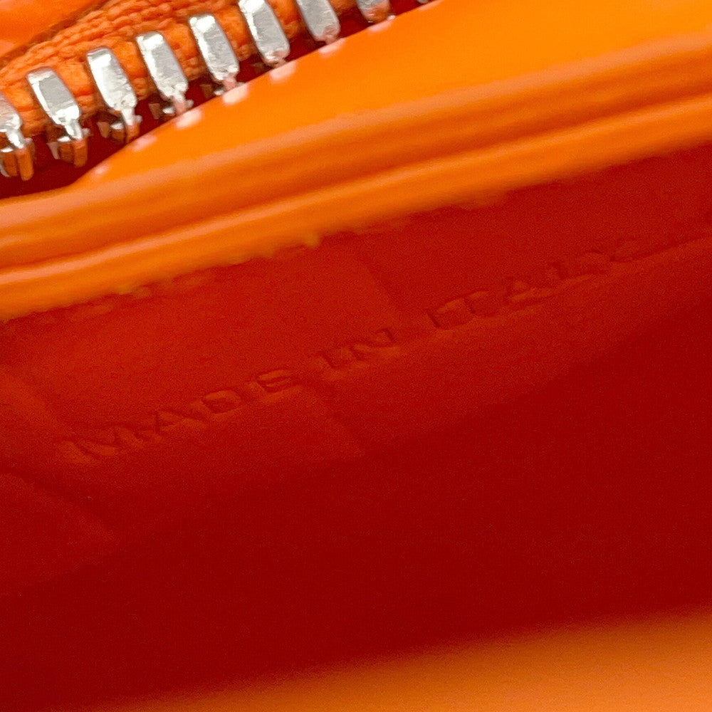 BALENCIAGA neoclassic city Orange638527 Croco embossed leather Size Nano