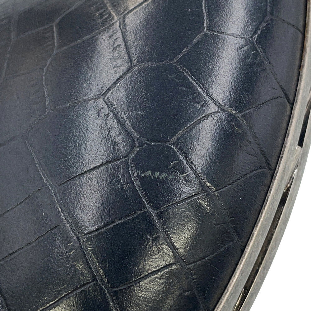 SAINT LAURENT PARIS Lovebox Shoulder Bag Black466212DZE0D1000 Croco embossed leather