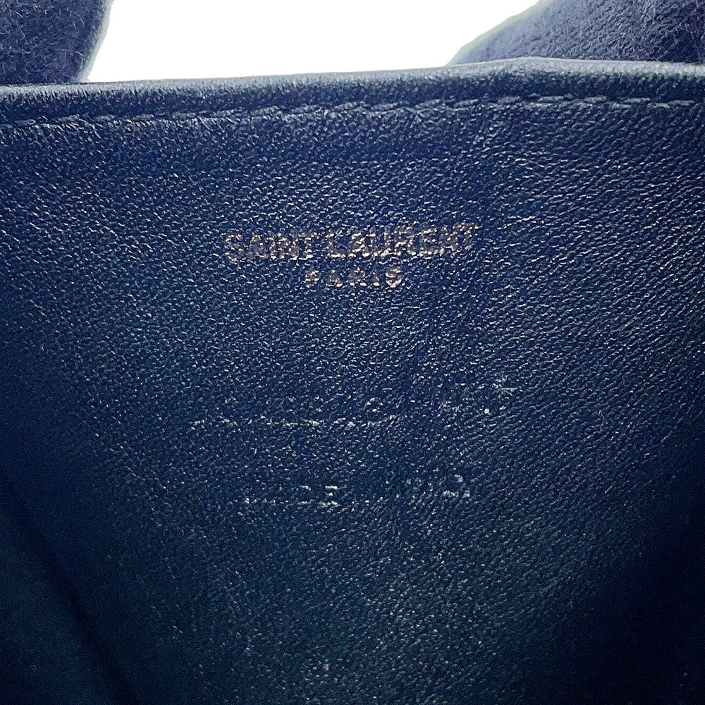 SAINT LAURENT PARIS Lovebox Shoulder Bag Black466212DZE0D1000 Croco embossed leather
