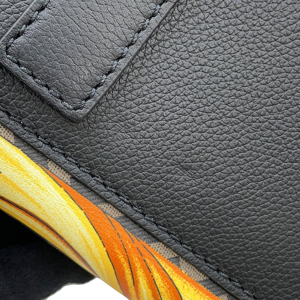 FENDI Fendace La Medusa Shoulder Bag Black/Yellow/BrownDBFI039_1A03697_5B02V PVC Leather Size Medium
