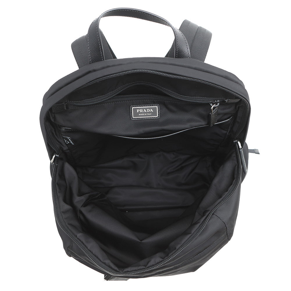 PRADA Re-Nylon xSaffiano LeatherBackpack Black2VZ104_2DMG_F0002_V_OOO Nylon Leather