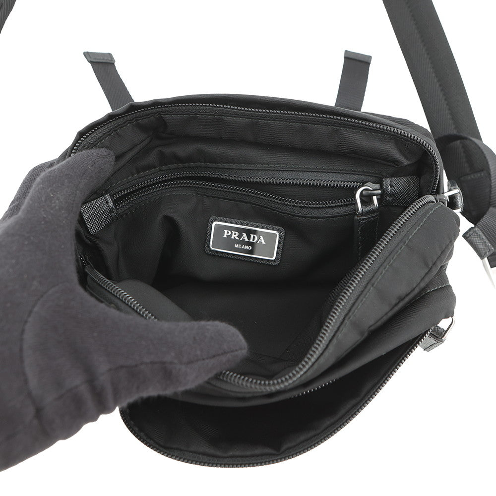 PRADA Technical Fabric Crossbody Shoulder Bag Black2VH043 Nylon