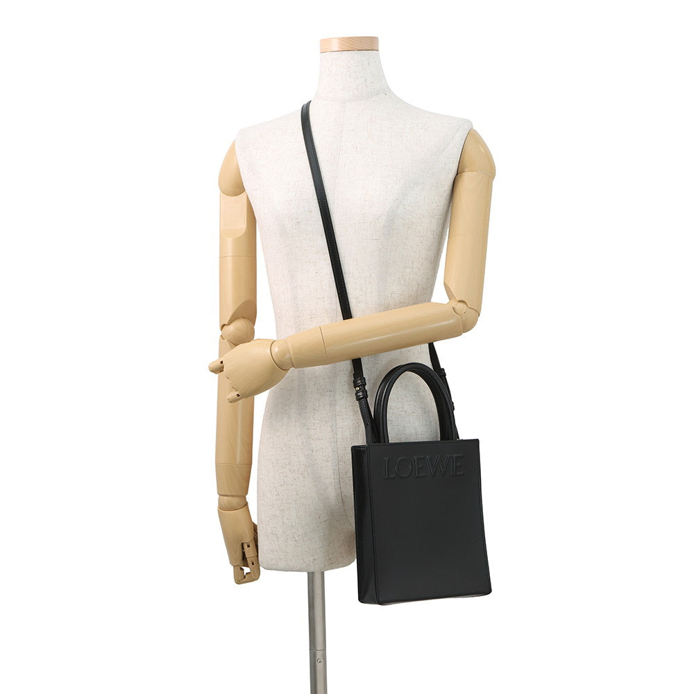 LOEWE Standard A5 Tote 2-Way Bag BlackA933S30X01 Calf Leather