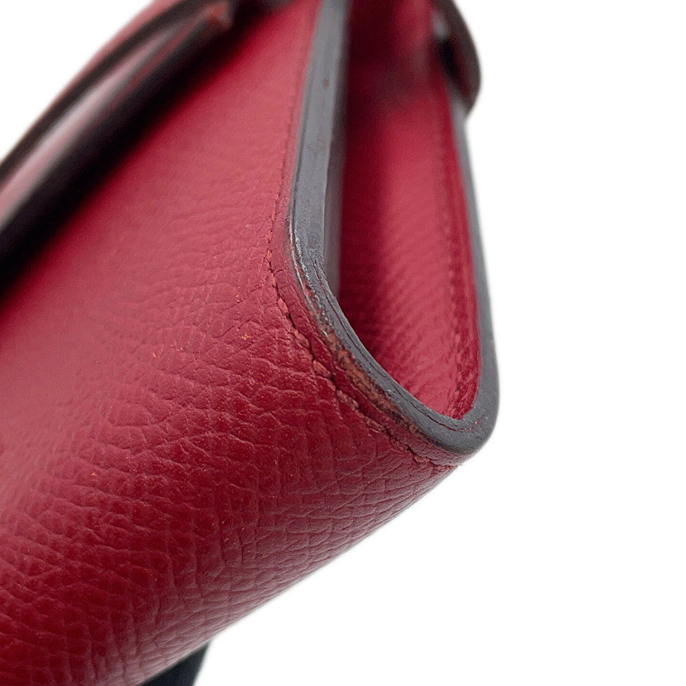 HERMES Kelly wallet long Rouge Grenat Epsom